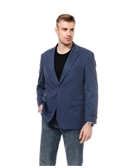 Tonal Gingham Navy Check Blazer