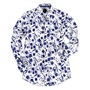 Fiore Long Sleeve Print Shirt (Navy)