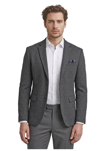  Knit Charcoal Diagonal Sport Coat